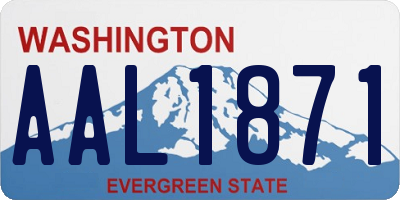 WA license plate AAL1871