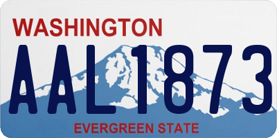 WA license plate AAL1873