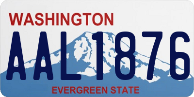 WA license plate AAL1876