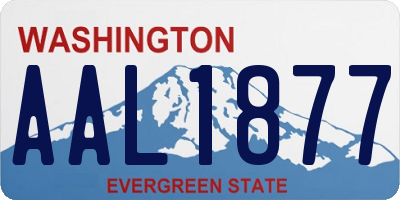 WA license plate AAL1877