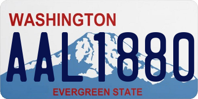 WA license plate AAL1880