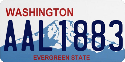 WA license plate AAL1883