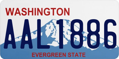 WA license plate AAL1886