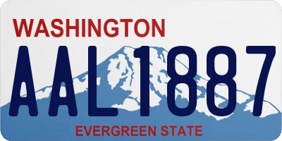 WA license plate AAL1887