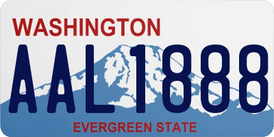 WA license plate AAL1888