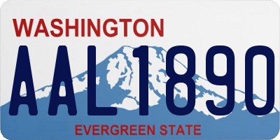 WA license plate AAL1890