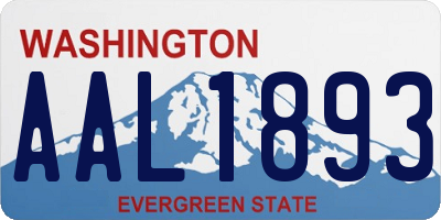 WA license plate AAL1893