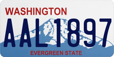 WA license plate AAL1897