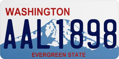 WA license plate AAL1898