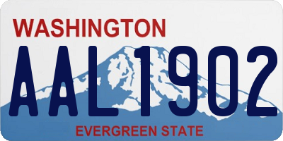 WA license plate AAL1902
