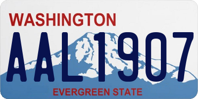 WA license plate AAL1907