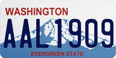 WA license plate AAL1909