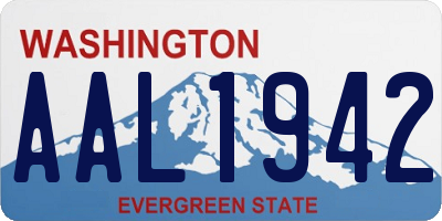 WA license plate AAL1942