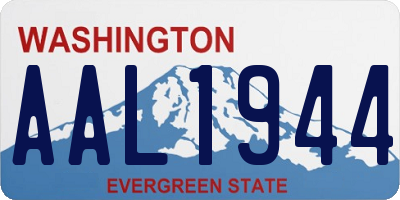 WA license plate AAL1944