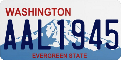 WA license plate AAL1945