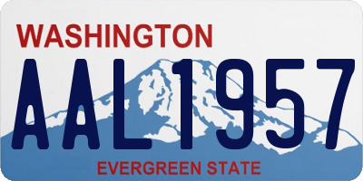 WA license plate AAL1957