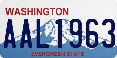 WA license plate AAL1963