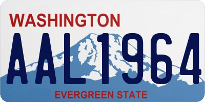 WA license plate AAL1964