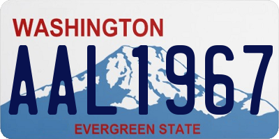 WA license plate AAL1967