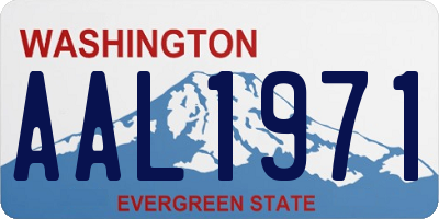 WA license plate AAL1971