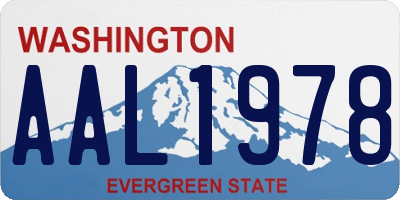 WA license plate AAL1978