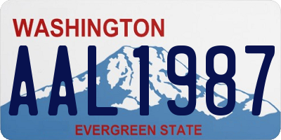 WA license plate AAL1987