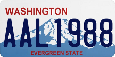 WA license plate AAL1988