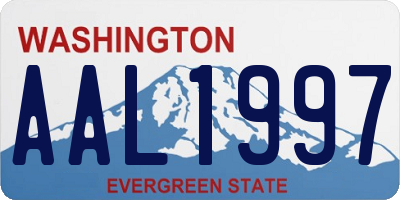 WA license plate AAL1997