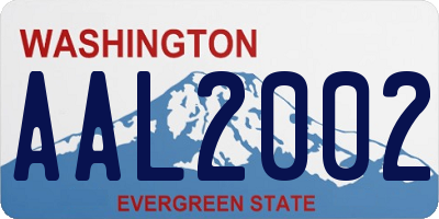 WA license plate AAL2002