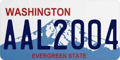 WA license plate AAL2004