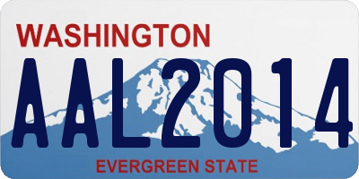WA license plate AAL2014