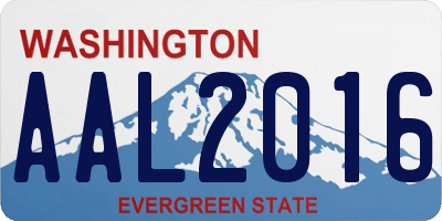 WA license plate AAL2016