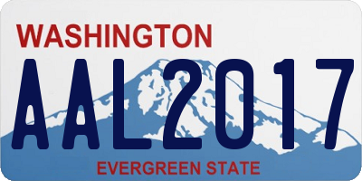 WA license plate AAL2017
