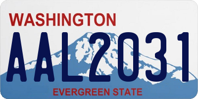 WA license plate AAL2031