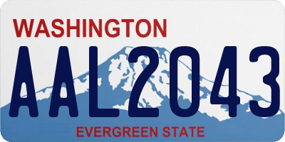 WA license plate AAL2043