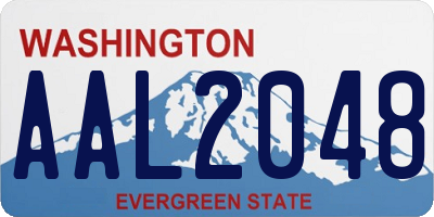 WA license plate AAL2048