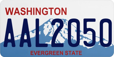 WA license plate AAL2050