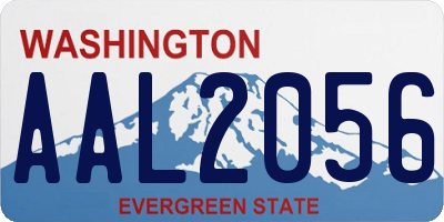 WA license plate AAL2056