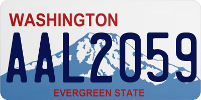 WA license plate AAL2059