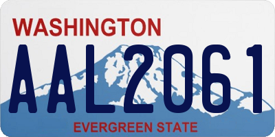 WA license plate AAL2061