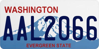 WA license plate AAL2066