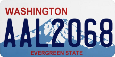WA license plate AAL2068