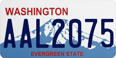 WA license plate AAL2075