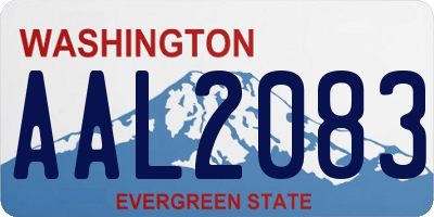 WA license plate AAL2083