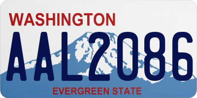 WA license plate AAL2086