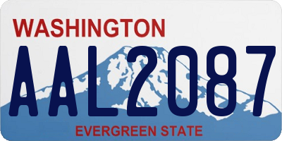 WA license plate AAL2087