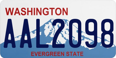 WA license plate AAL2098