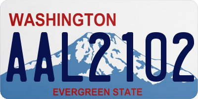 WA license plate AAL2102