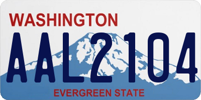 WA license plate AAL2104