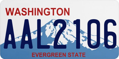 WA license plate AAL2106